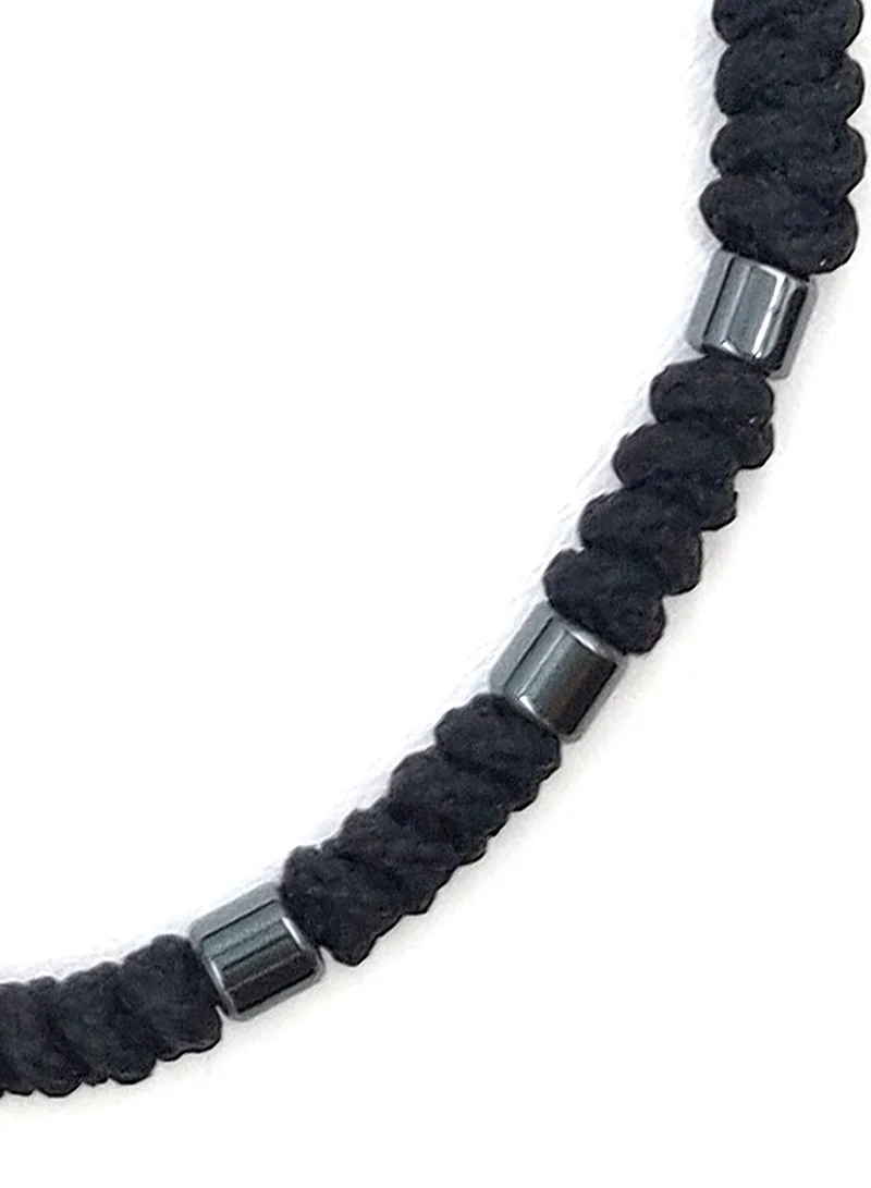 كريسوستوموس Handmade Adjustable Beaded Knitted Bracelet for Men