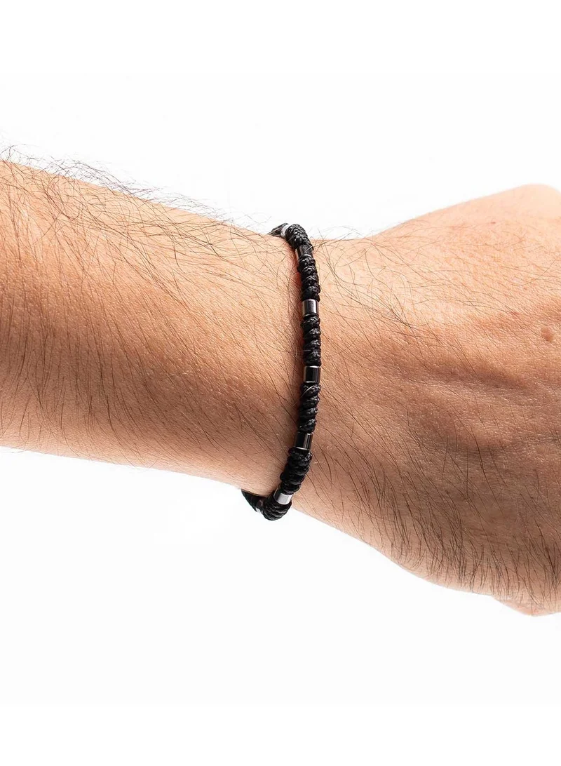 كريسوستوموس Handmade Adjustable Beaded Knitted Bracelet for Men
