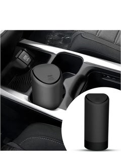 Generic Car Trash Can with Lid, Mini Silicone Auto Garbage Container, Waterproof Leakproof Portable Vehicle Trash Dustbin, Mini Garbage Bin for Automotive Car, Home, Office, Kitchen, Bedroom  - Image 1