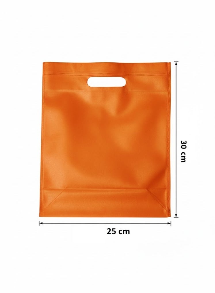 حقائب هدايا قماشية، ٢٥ قطعة، برتقالية اللون، ٢٥ × ٣٠ سم - Image 2