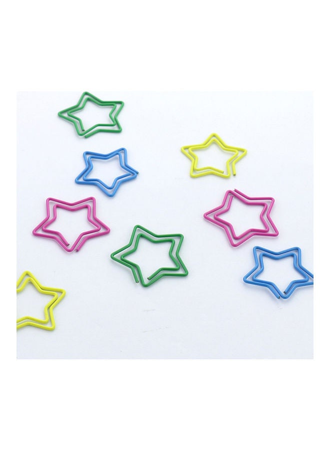 NIBEMINENT 10-Piece Star Design Bookmark Paper Clip Pin Set Multicolour - Image 4