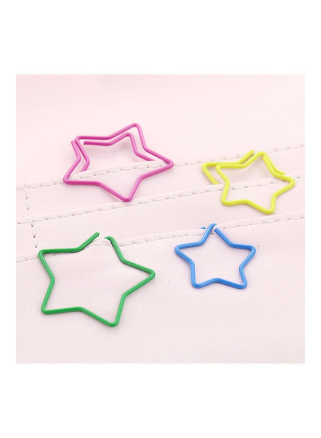 NIBEMINENT 10-Piece Star Design Bookmark Paper Clip Pin Set Multicolour - Image 2