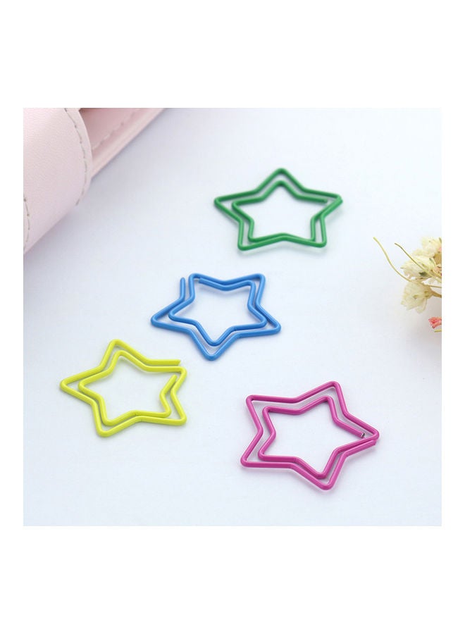 NIBEMINENT 10-Piece Star Design Bookmark Paper Clip Pin Set Multicolour - Image 3