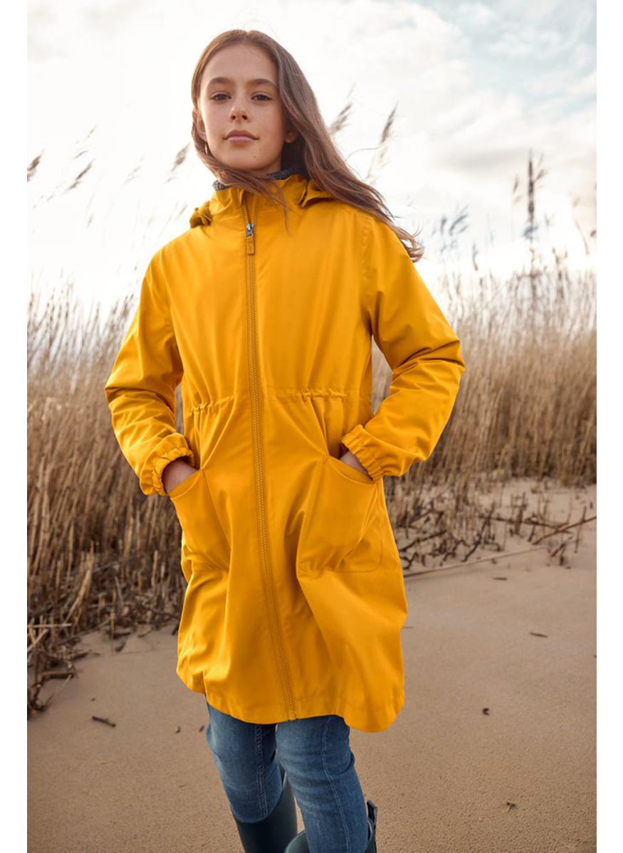 Tchibo Kids Girl Plain Parka Coat , Yellow  - Image 1