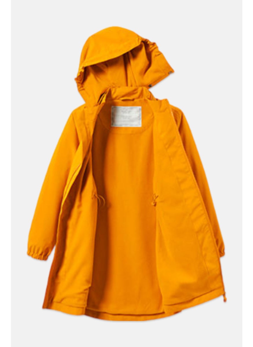 Tchibo Kids Girl Plain Parka Coat , Yellow  - Image 3