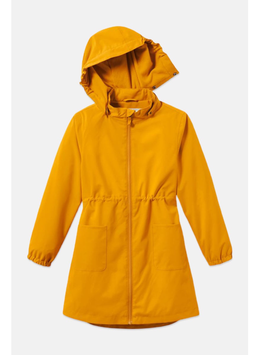 Tchibo Kids Girl Plain Parka Coat , Yellow  - Image 4