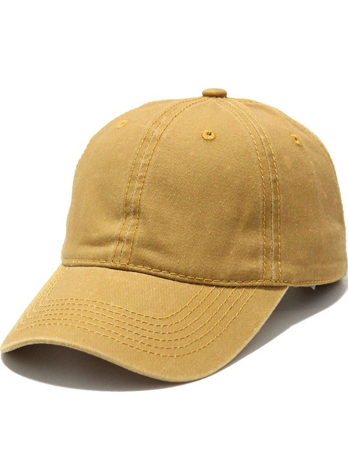 Duckbill Flat Cap Beret Embroidered Baseball Cap Washed Outdoor Duckbill Cap Sand Washed Soft Top Cap  - Image 1
