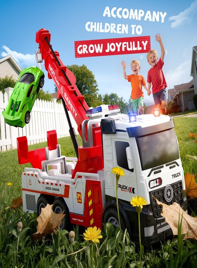 ORANGE OCEAN Tow Truck Toys for 2 3 4 Year Old Boys, 4 Pack Dump Crane Tow Truck Toy with Light & Sound, Trucks for Toddlers 2-4 Years, 2 3 4 Year Old Boy Toys, Birthday Gifts for 2 3 4 Year Old Boys - Image 3