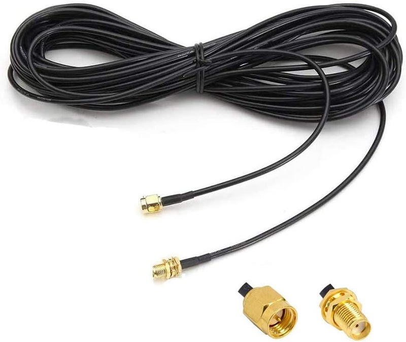 CORONIR 66ft SMA Extension Cable SMA Male to SMA Female RF Connector Adapter WiFi Antenna Extension Cable Cellular Antenna Extension - Image 1