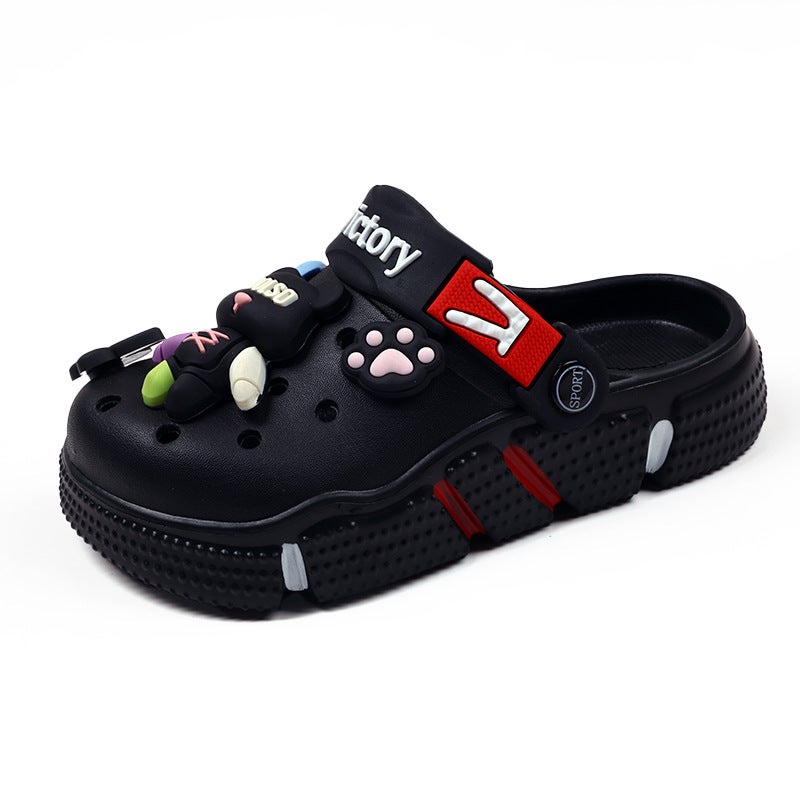 Little Bear Cartoon Slippers For Kidsren In Summer, Breathable Toe-Toe Sandals For Boys And Girls, Dual-Purpose Beach Sandals For Men - Image 5