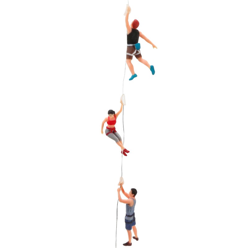 KH866 3Pcs 1:64 Miniature Scene Figurines â€“ Rock Climbing Figures for Dioramas Photography Props Sports Theme Decoration Models for Adults - Image 1