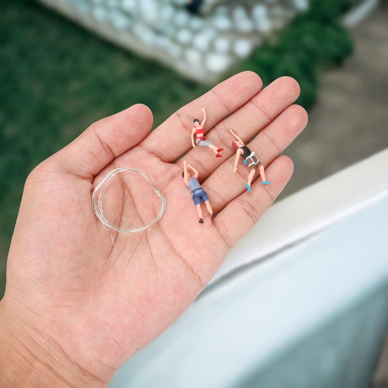 KH866 3Pcs 1:64 Miniature Scene Figurines â€“ Rock Climbing Figures for Dioramas Photography Props Sports Theme Decoration Models for Adults - Image 3