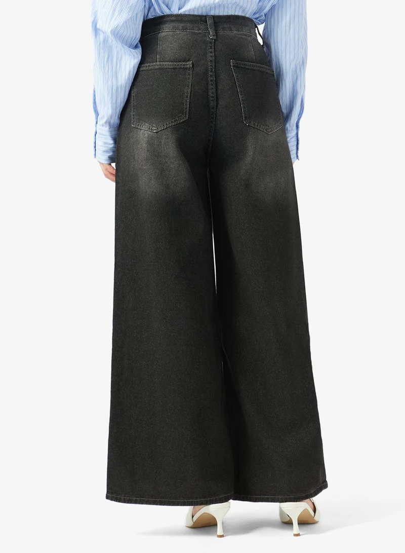 Ginger  High Rise Straight Fit Jeans for Women | Best Price UAE