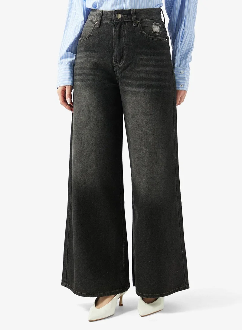 Ginger High Rise Straight Fit Jeans