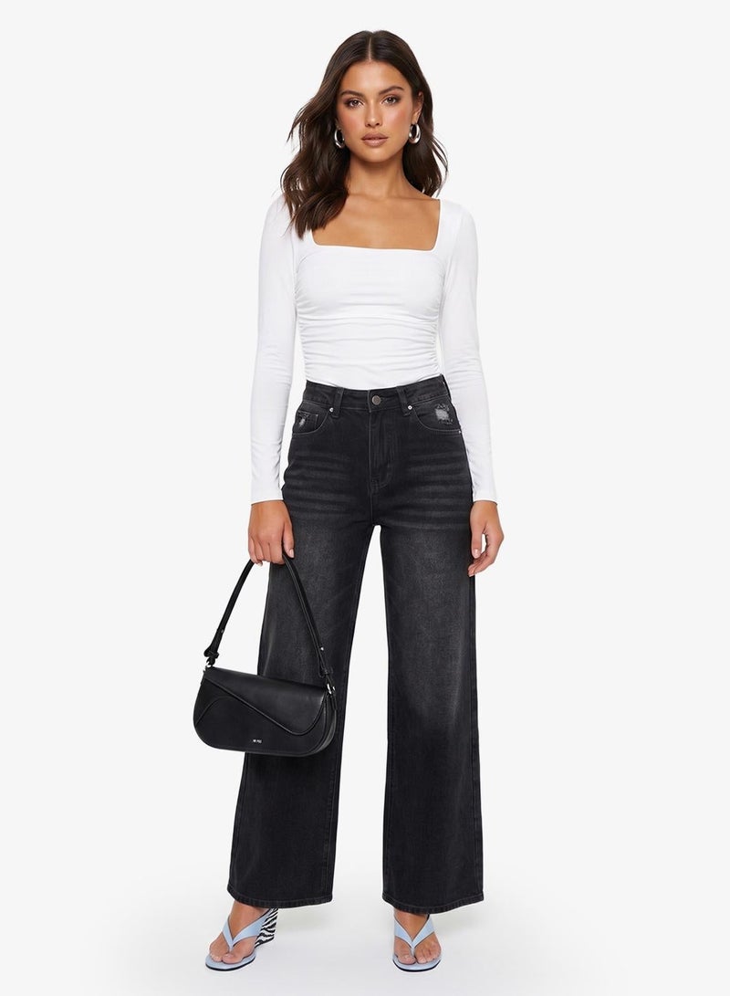 Ginger High Rise Straight Fit Jeans - Image 1