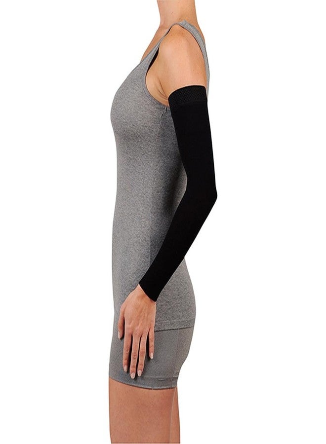 Juzo Soft 2001, Compression Armsleeve with Silicone Top Band, 20-30 mmHg, 2 (II), Black