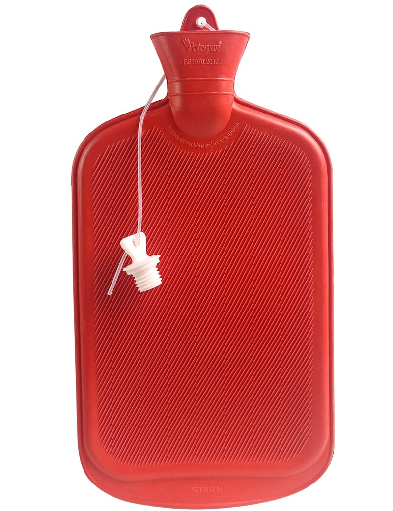 Peterpan Rubber Hot Water Bottle with Cover, Size: XXX-Large, Hot Water Bottles for Pain Relief, BPA & PVC Free, 100 Fl Oz Capacity, White Zipper - Image 4