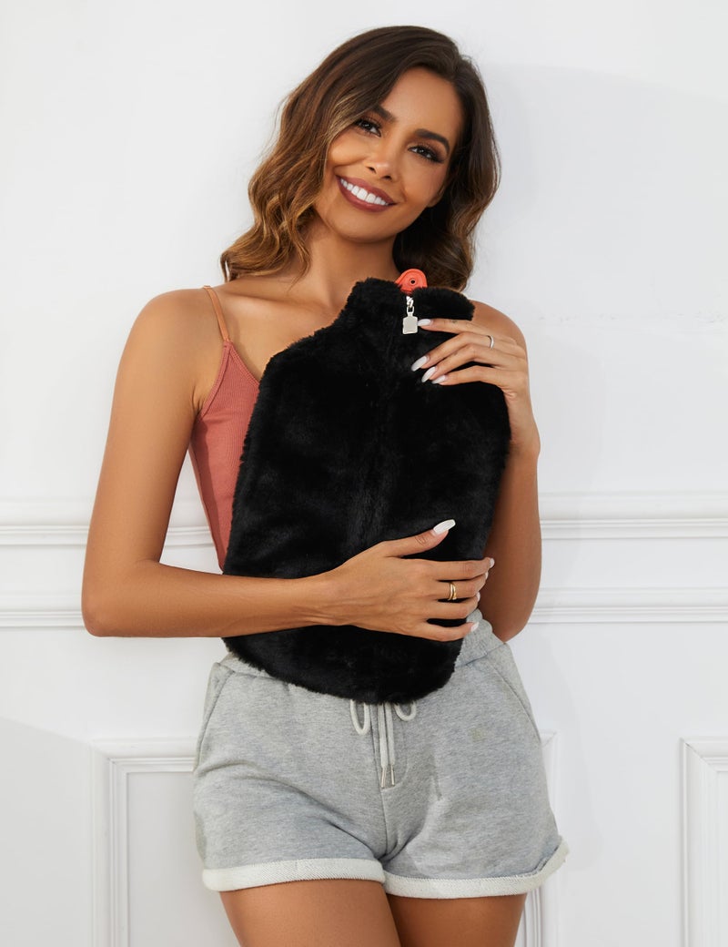 Peterpan Rubber Hot Water Bottle with Cover, Size: XXX-Large, Hot Water Bottles for Pain Relief, BPA & PVC Free, 100 Fl Oz Capacity, White Zipper - Image 5