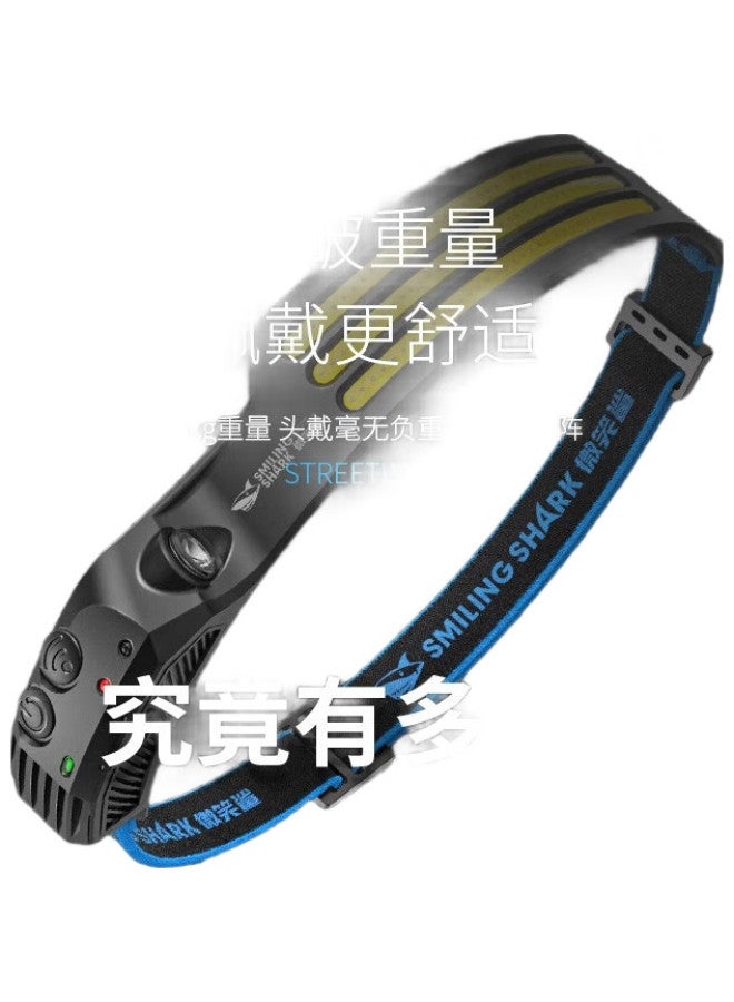 Smiling Shark Smile Shark 0123 Headlamp, High Brightness, Motion-Sensing, Night Fishing, Long Battery Life, Outdoor Rechargeable Led, Camping, Night Running, Safety Work Emergency Light - Image 3
