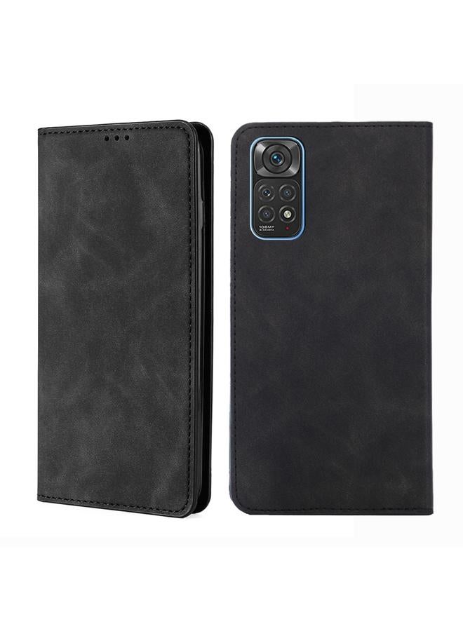 The Bros Case For Xiaomi Redmi Note 11 Global / Note 11S Skin Feel Magnetic Flip Leather Phone Case