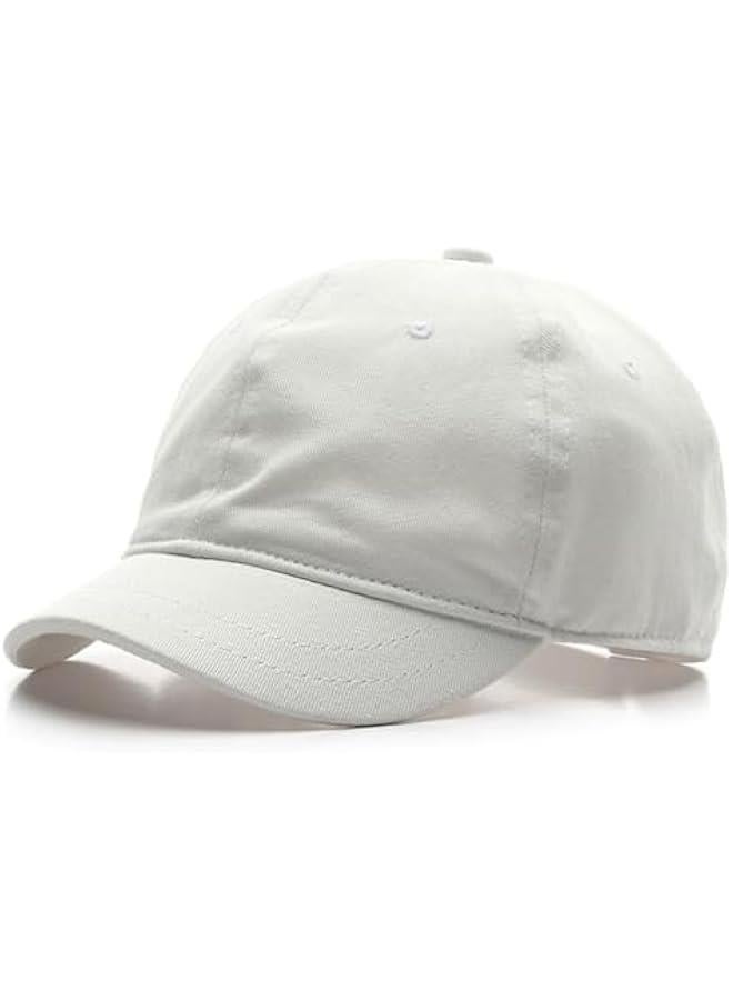 Short Brim Unconstructed Soft Cotton Plain Baseball Cap Adjustable Washed Low Profile Dad Hat for Men Women - Image 1