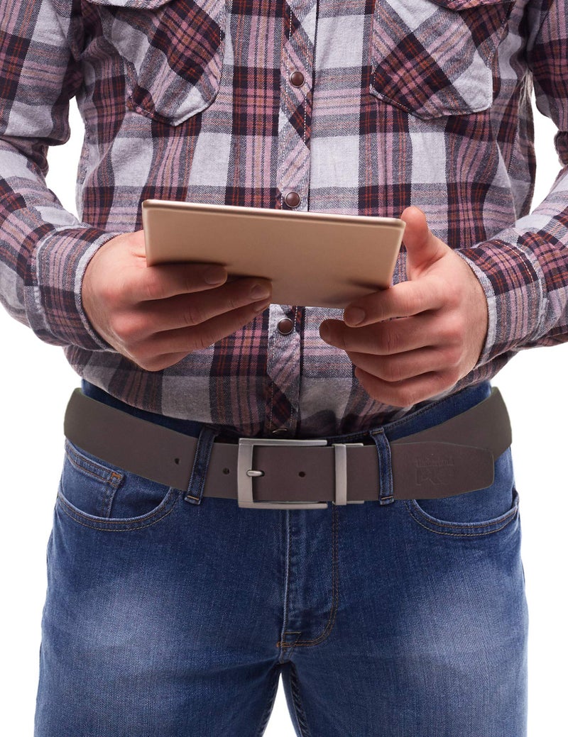 Timberland PRO Men's 38mm Harness Roller Reversible Leather Belt, Brown/Black, 36 - Image 4