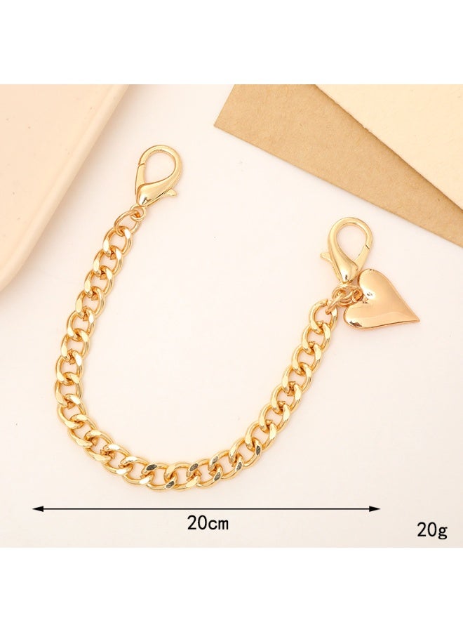 NIBEMINENT Phone Charm/ Chain Strap for Women Girls, Gold Bead Hand Chain Cell Phone Case Lanyard Wrist Strap