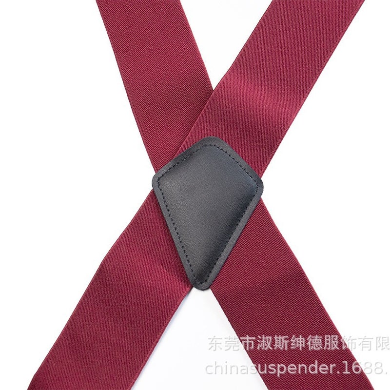 Cross Mirror E-Commerce Men'S Strap Clip Widened 5.0Cm Suspenders Adult Men'S Work Strap Clip Men'S Strap - Image 2