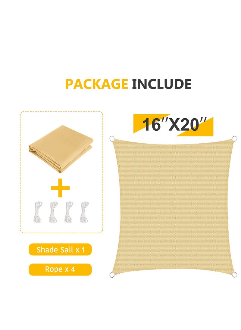 Generic Sun Shade Sail, Waterproof Outdoor Rectangle Shade Canopy UV Block Awning, Sunrays Block Awning for Patio, Carport, Backyard, Garden and More  - Image 4