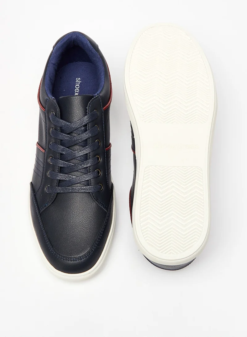 shoexpress Solid Sneakers with Lace Up Closure