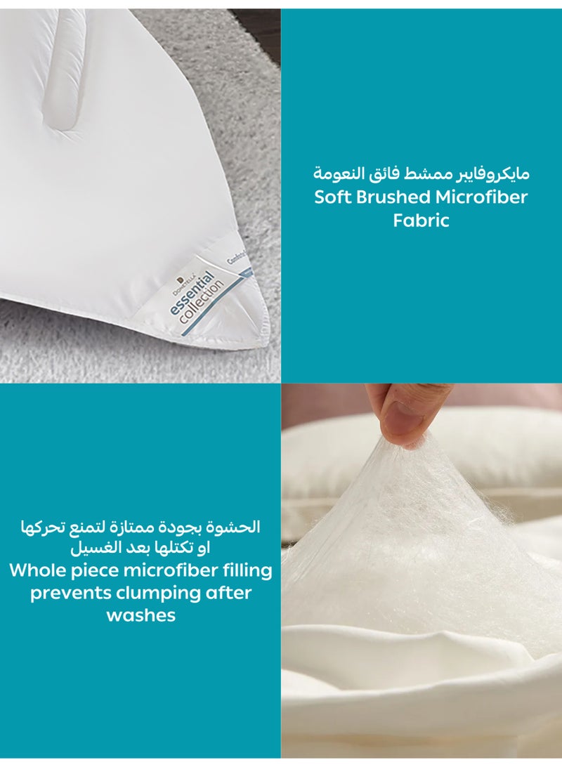 دوناتيلا طقم مفرش ريجنت 6 قطع مقاس مزدوج 200 × 200 سم بحشوة ثابتة أبيض - Image 4