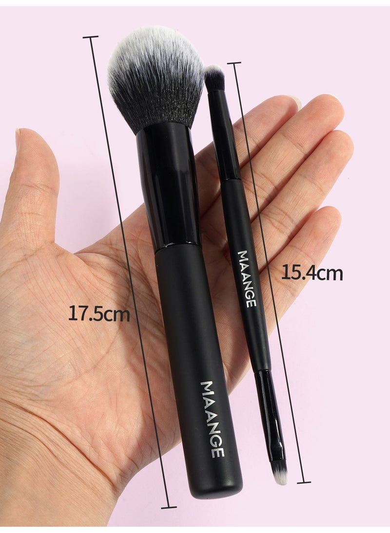 MAANGE Makeup Brush Set, 10Pcs Professional Makeup Brushes Foundation Eyeshadow Blush Brush, Travel Kabuki Blending Concealers Face Powder Eye Make Up Brushes Set Kit - Image 4