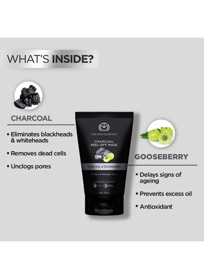 The Man Company The Man Company Face Cleanser Kit (Charcoal Peel Off+ Charcoal face wash + Charcoal Scrub) - Pack of 3  - Image 4