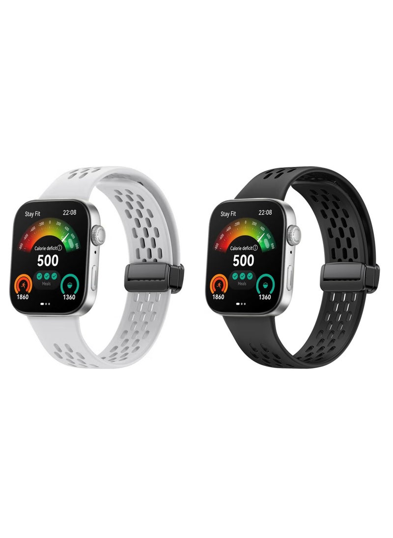 HW - 2 PCS Silicone Sport Watch Strap/Watchband for HUAWEI Watch Fit 3 Smartwatch - Image 1