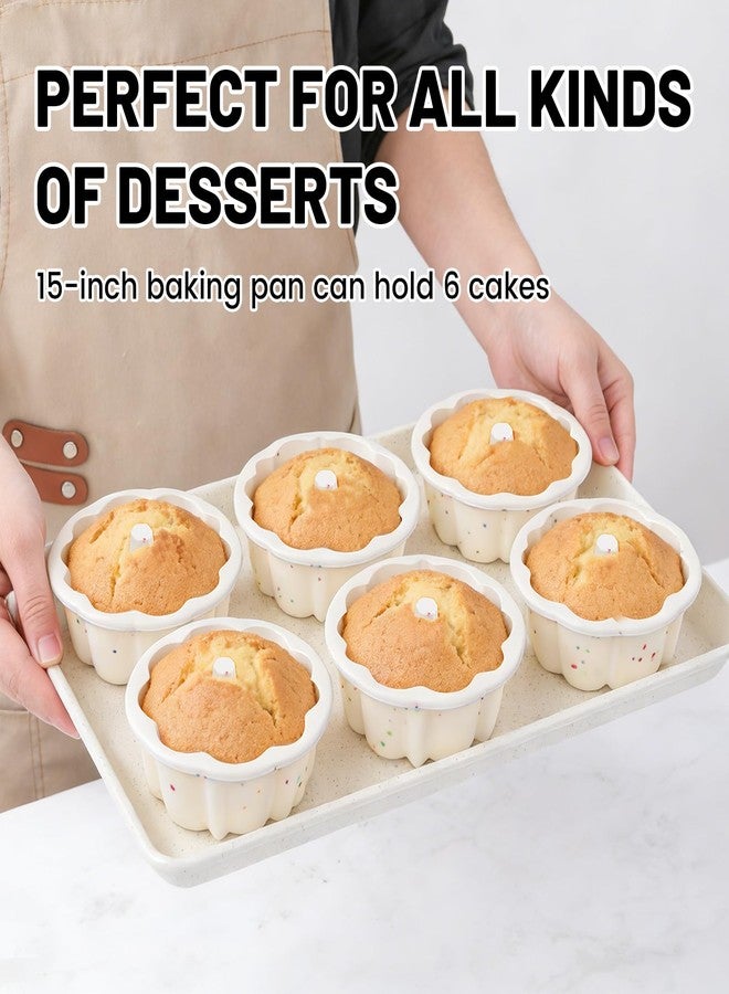 Vinino Silicone Mini Fluted Tube Cake Pan with Metal Reinforced Frame, 12 Pcs Mini Flan Molds for Baking Jello, Muffin, Pudding, Chocoflan, 4 Inch Nonstick Mini Cake Pan for Oven, Dishwasher Safe - Image 5