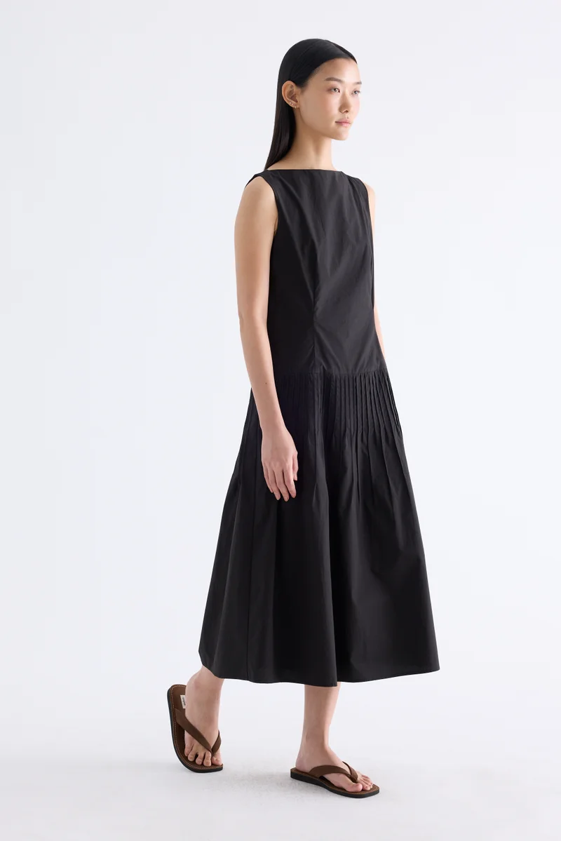 The Editor's Market  Genefer Pleat Waist Dress for Women | Best Price UAE