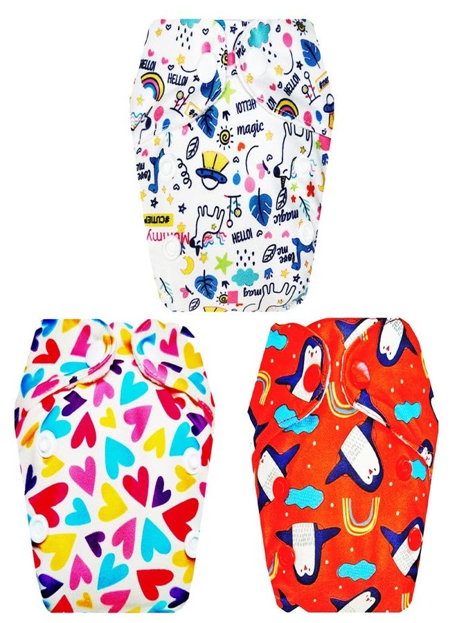 Dumbledo Premium Newborn Cloth Diaper with Integrated Soaker (Pack of 3) | Hypoallergenic | Breathable | Adjustable Snaps | Worry-Free Diapering | 0 - 4 Months | Unisex Baby - Image 1
