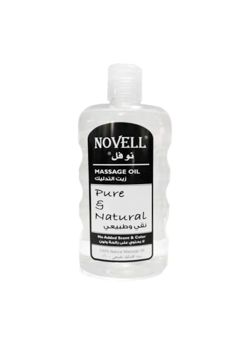 نوفل زيت تدليك نقي وطبيعي من نوفيل، 750 مل - زيت جسم طبيعي 100%، خالي من الروائح وغير دهني للاسترخاء والترطيب وتنعيم البشرة، مناسب لجميع أنواع البشرة