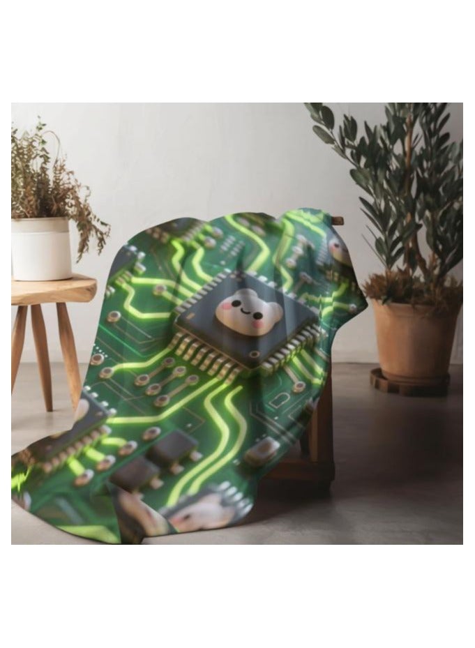 general Children's or student cartoon flannel thin blanket (warm and comfortable, suitable for sleep, games) 100cm*150cm - 667 - Image 1
