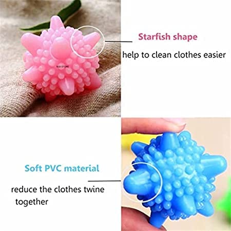 AASTIK SALES Silicone Laundry Balls For Washing Machine eusable Washing Machine Winding Laundry Antitangle Balls Multicolor PACK OF 5 - Image 5