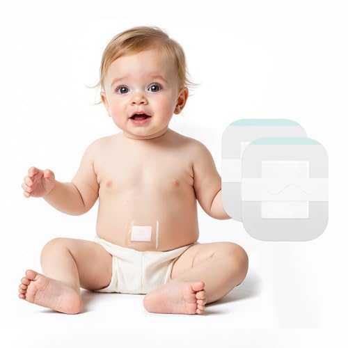 Kinderia Baby Waterproof Umbilical Cord Stickers (15pcs), Navel Patches for Infants with Protruding Belly Buttons, Soft Cotton Hernia Pads, Baby Colic and Gas Relief Wrap 2.2 * 2.7Inch - Image 1