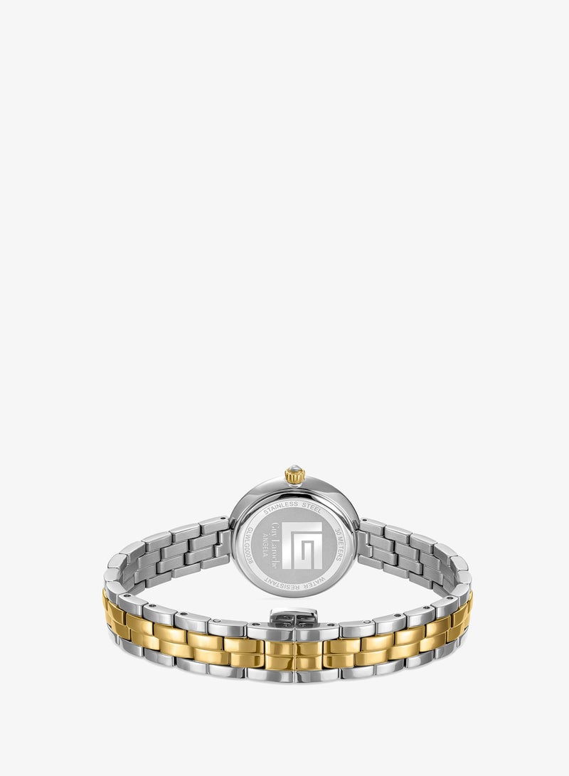 Guy Laroche Angela Yellow Gold Plated Stainless Steel Bracelet & Watch for Women, 27mm - Image 4