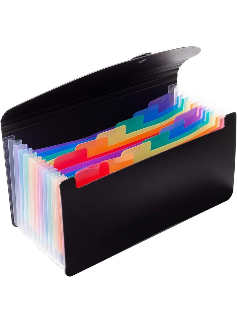 2 Pack 13 Pockets Expanding Small Coupon Organizer, Mini Accordion File Folder for Receipt, Ticket, Tax Item, Bill File - Image 1