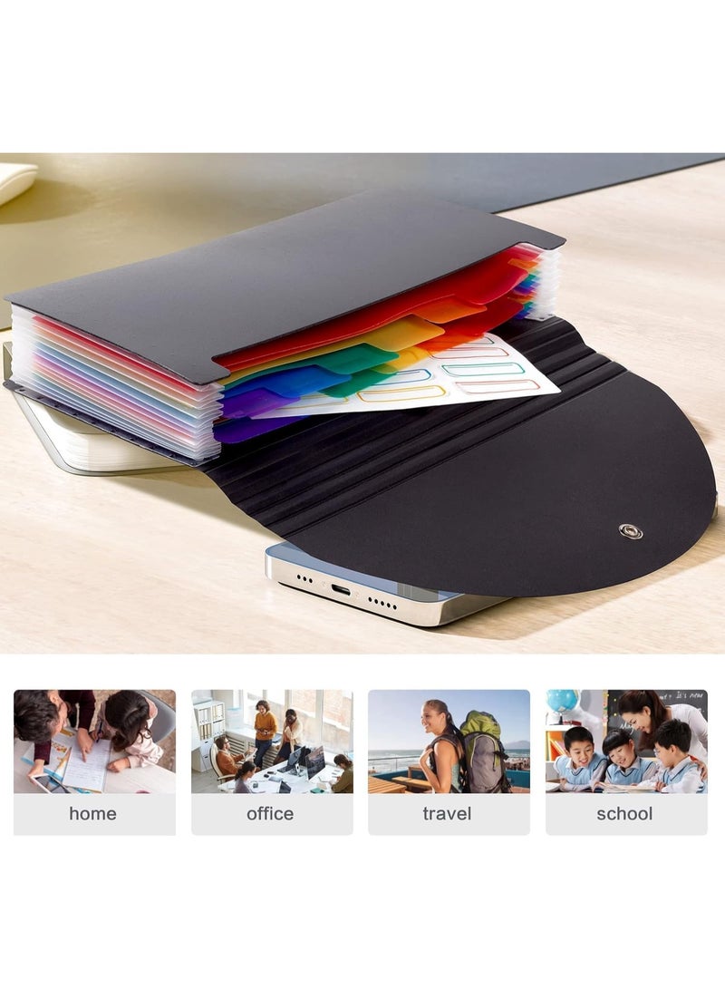 2 Pack 13 Pockets Expanding Small Coupon Organizer, Mini Accordion File Folder for Receipt, Ticket, Tax Item, Bill File - Image 5