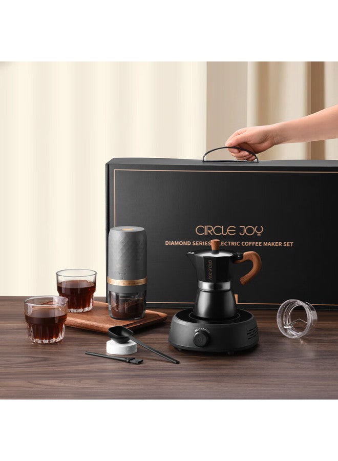 CircleJoy Circle Joy Electric Coffee Grinder, Italian Moka Pot Coffee Bean Grinder, Pour-over Coffee Machine, Filter Cup And Pot Set - Image 3