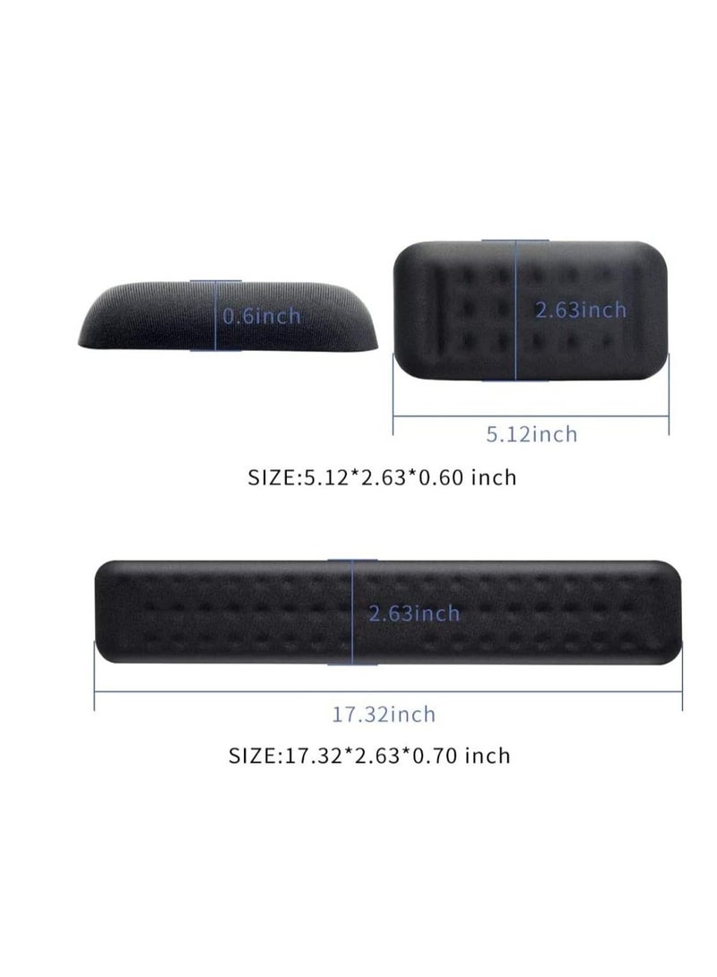 DUNISO Memory Foam Keyboard And Mouse Wrist Rest Pad, Ergonomic Keyboard Wrist Rest, Wrist Support Pad, Keyboard Support, Pain Relief Easy Typing For Desktop Computer,  Office And Laptop - Image 3