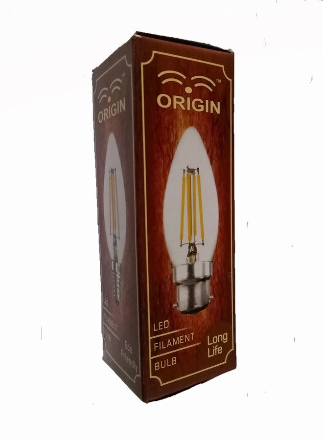 origin LED Filament Bulb- 3W Candle -E27 -Colour-Warm White Pack of 4PC -ORIGIN(Manufacturer) - Image 3