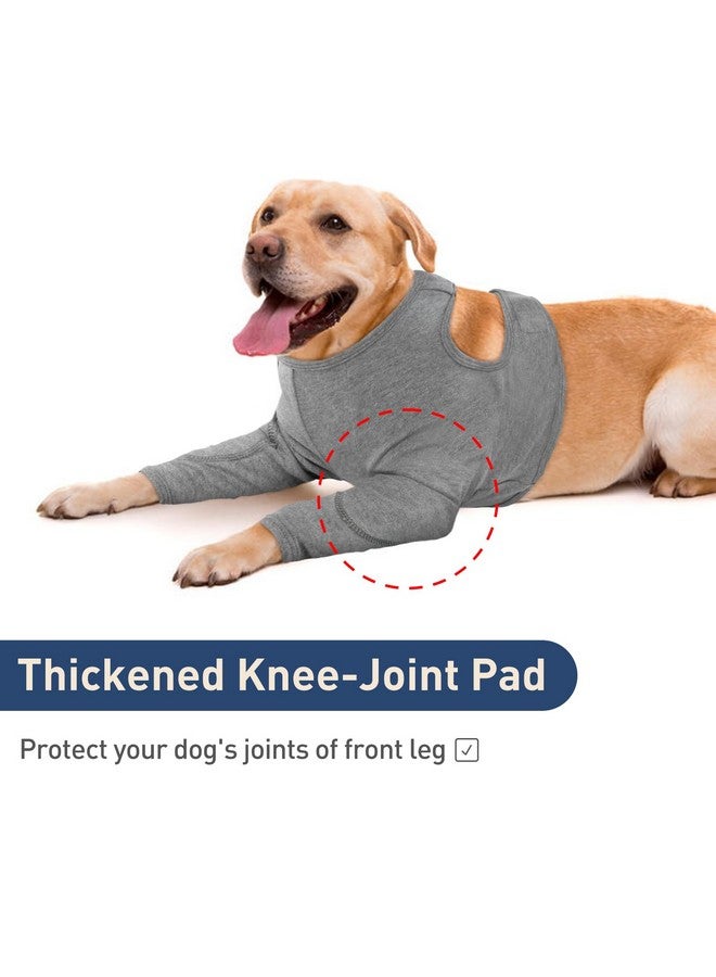 IDOMIK Adjustable Dog Recovery Sleeve - Breathable Front Leg Sleeves to Stop Licking, Surgery Recovery Suit, Elbow Braces, Cone Collar Alternative, Grey, 3XL - Image 4