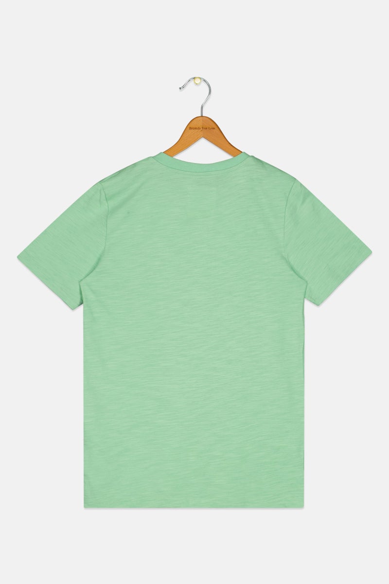 Levi's تي شيرتات بأكمام قصيرة بياقة دائرية للأطفال الأولاد، أخضر - Image 3