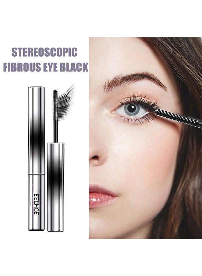 EELHOE Stereoscopic Fibrous Eye Black Mascara, Extension Mascara Black, Waterproof Mascara for Eyelashes, Volume Lash Lengthening Mascara, Long-Lasting Lashes, Thick Curling Eyelash Mascara, 4g - Image 3